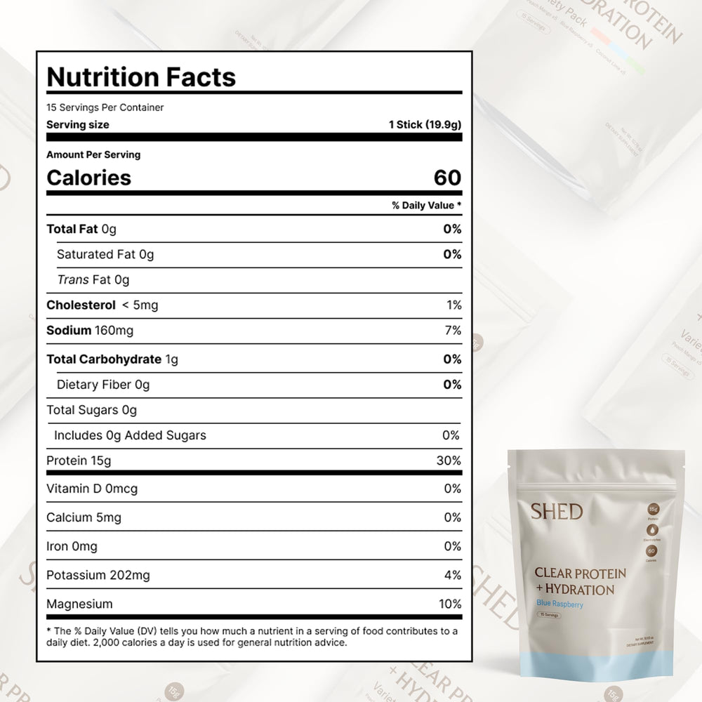 Shed Nutrition Peach Mango flavor offers post-workout refreshment and taste.