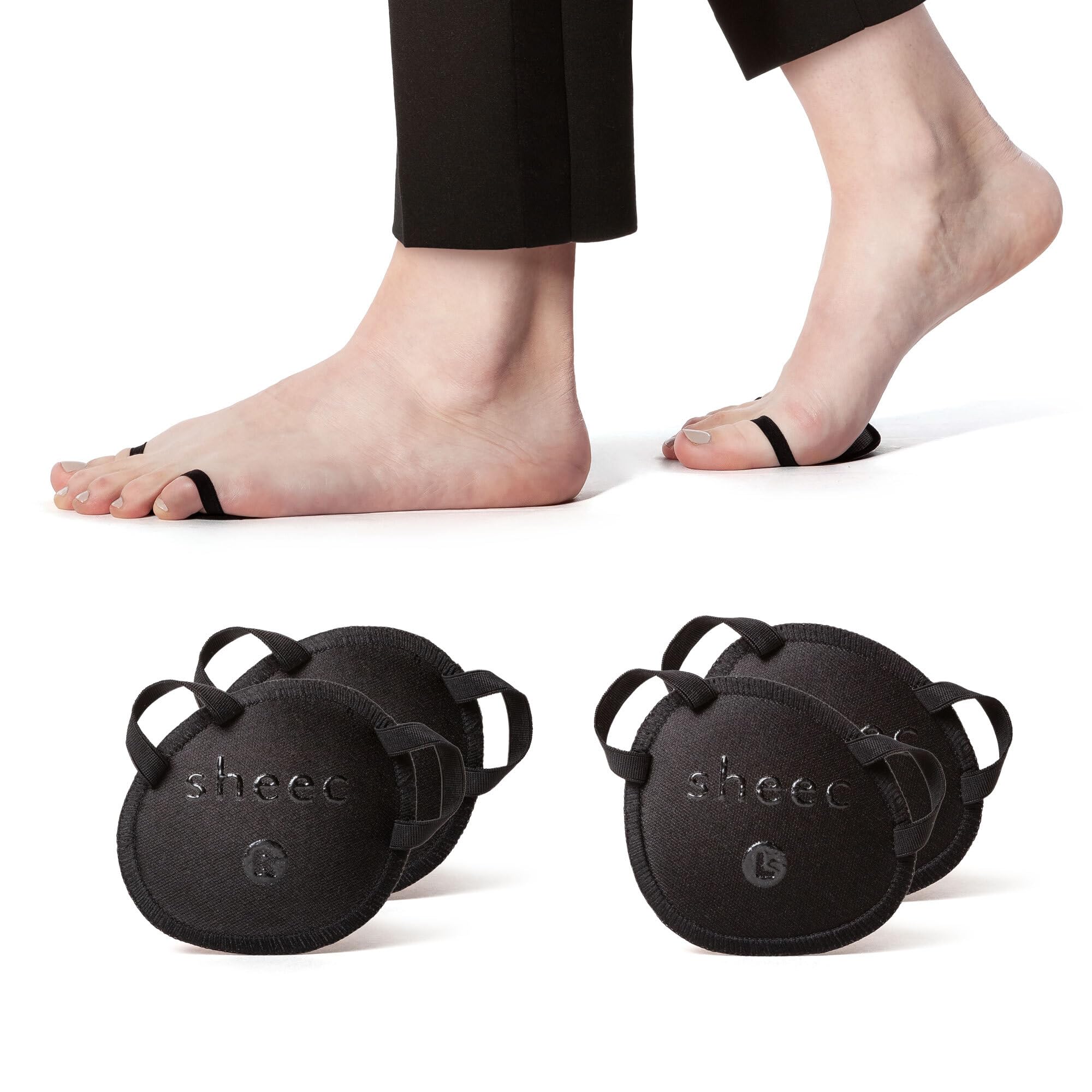 SHEEC SockShion cushions with secure toe bands to stay in place.