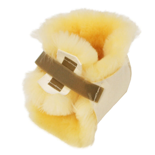 Sheepskin Ranch Sofsheep heel protector cushions the heel during extended bed rest.