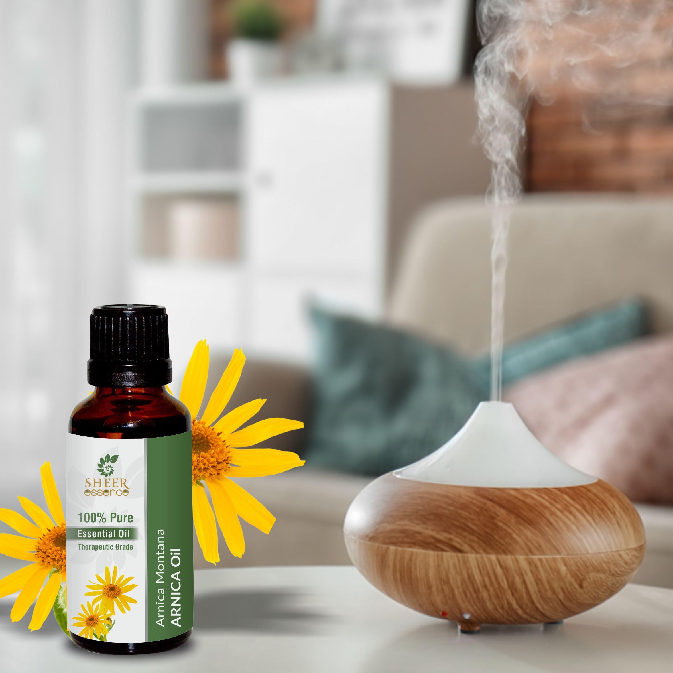 Sheer Essence Arnica Oil massage application provides a natural aromatic experience