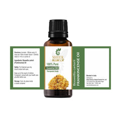 Sheer Essence Frankincense oil in diffuser for calming, woody ambiance