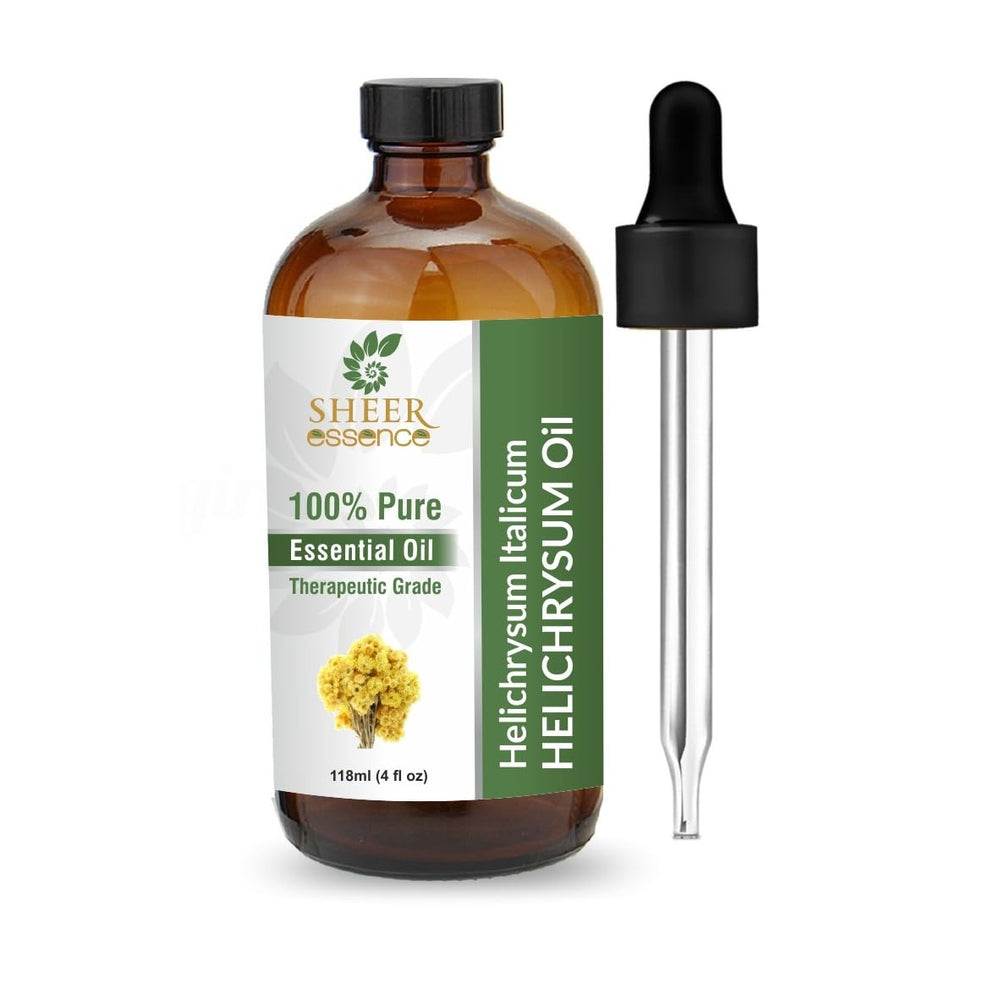 Sheer Essence Helichrysum essential oil bottle ready for diffusion and daily use.