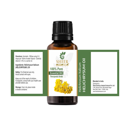 Dropper from Sheer Essence Helichrysum essential oil enabling precise aroma drops.