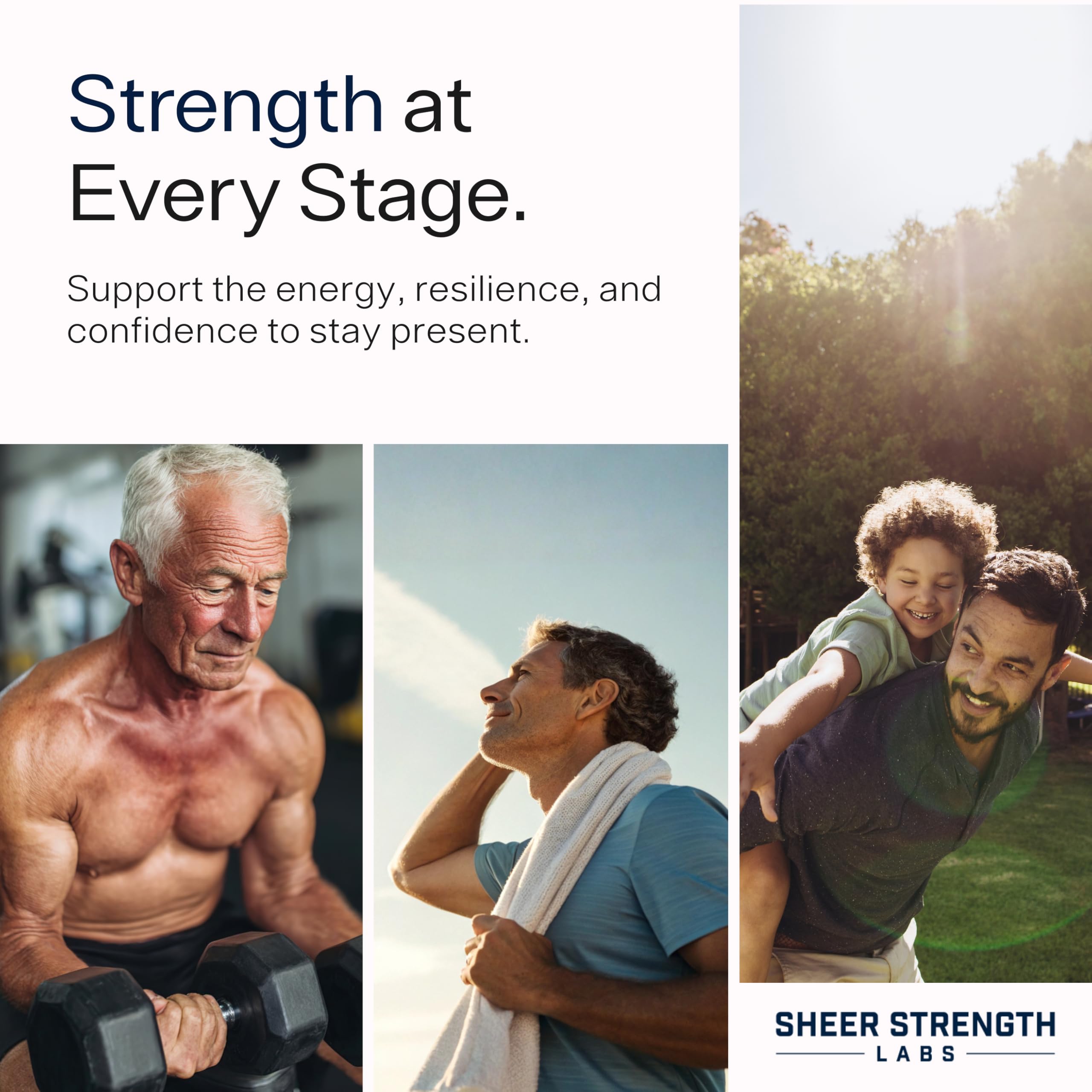 Sheer Strength Alpha serving scoop beside bottle for daily use