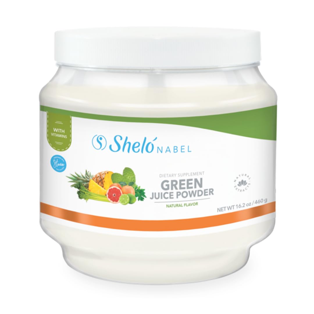 Sheló NABEL Green Juice Powder bottle for daily immune-supporting wellness