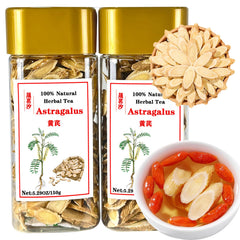 Shengmingxi Huangqi slices in a bottle show clean, sulfur-free quality ideal for daily tea