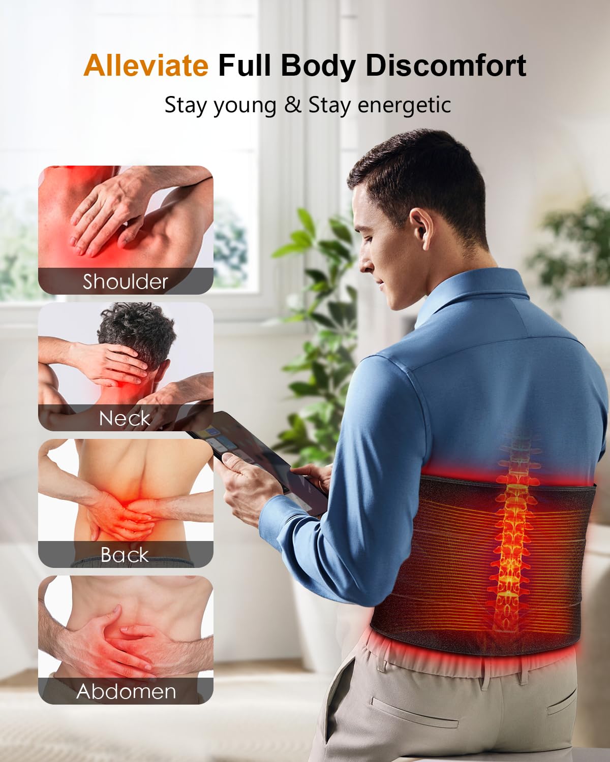 Soft fabric cover of the SHEVIEW pad for comfortable therapy sessions.