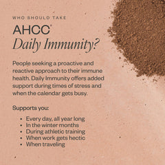 SHII AHCC powder in smoothie for tastier immune support.
