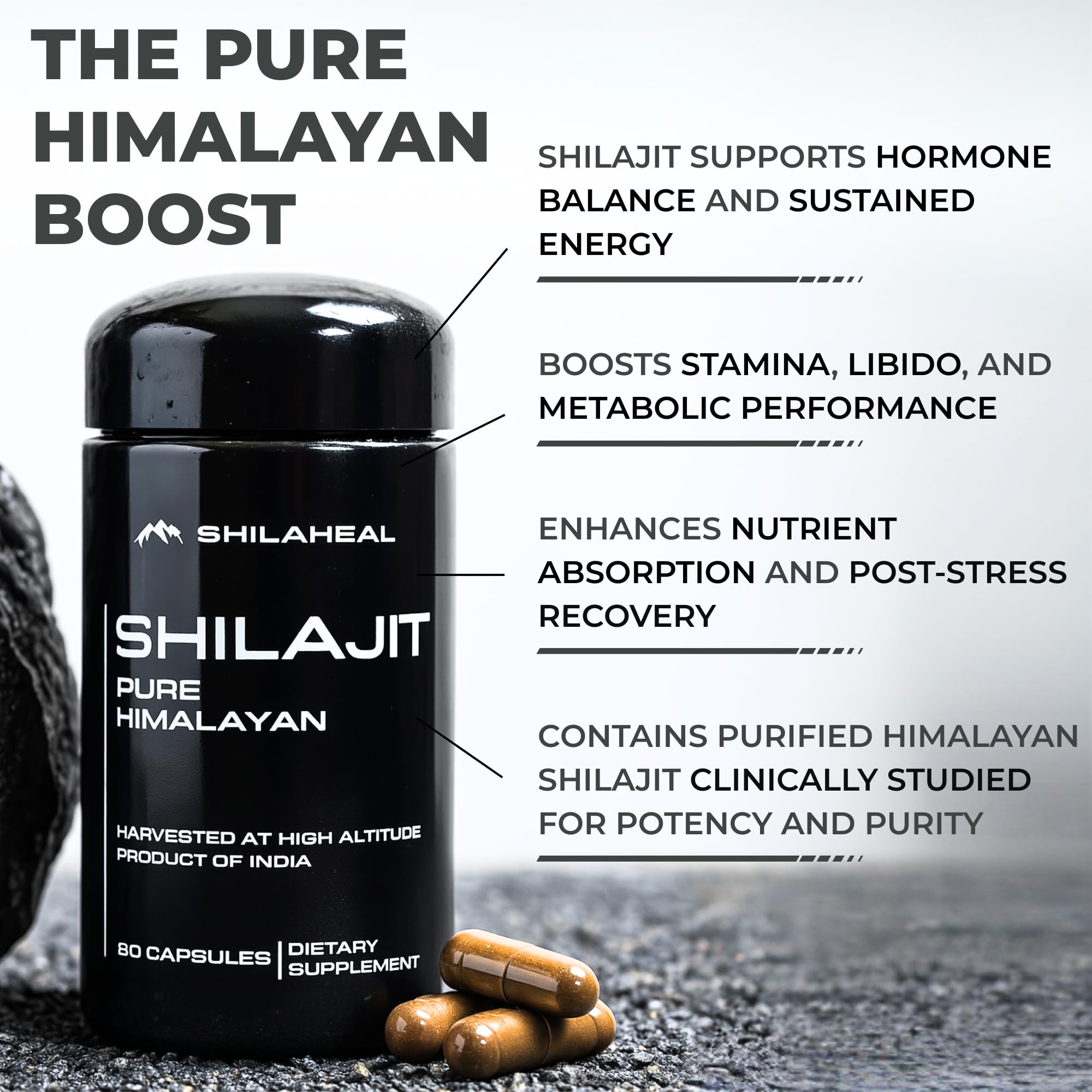 SHILAHEAL lab-tested purity seal ensuring trusted, contaminant-free formula