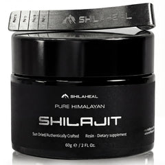 SHILAHEAL Shilajit resin in amber jar shows purity and potency for daily energy.
