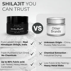 SHILAHEAL Shilajit resin close-up highlights dark, mineral-rich texture.