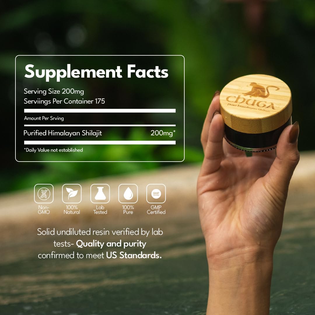 Chuga Shilajit lab certificate image conveying third-party testing.