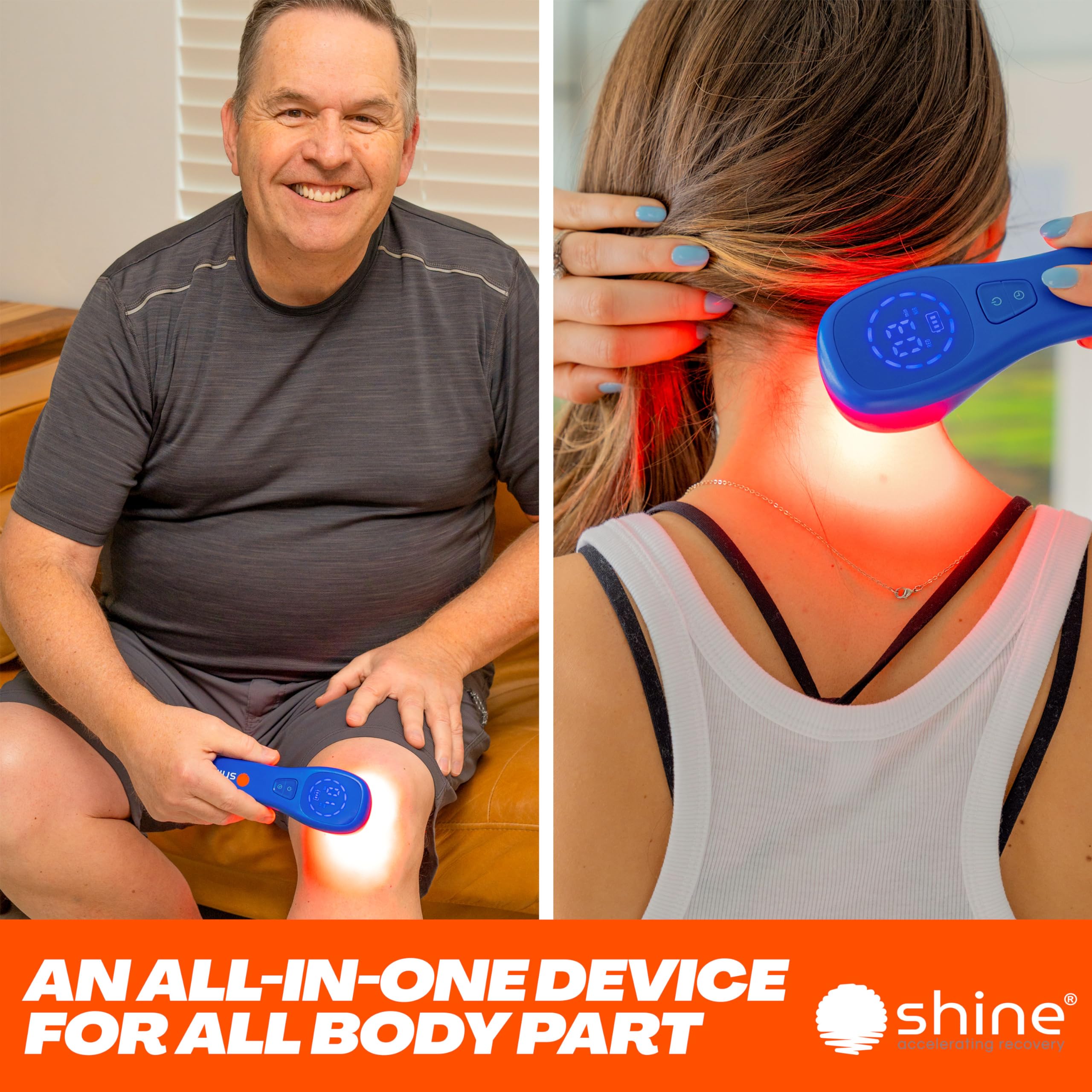 SHINE Relief portable ergonomic design fits easily into daily routines.