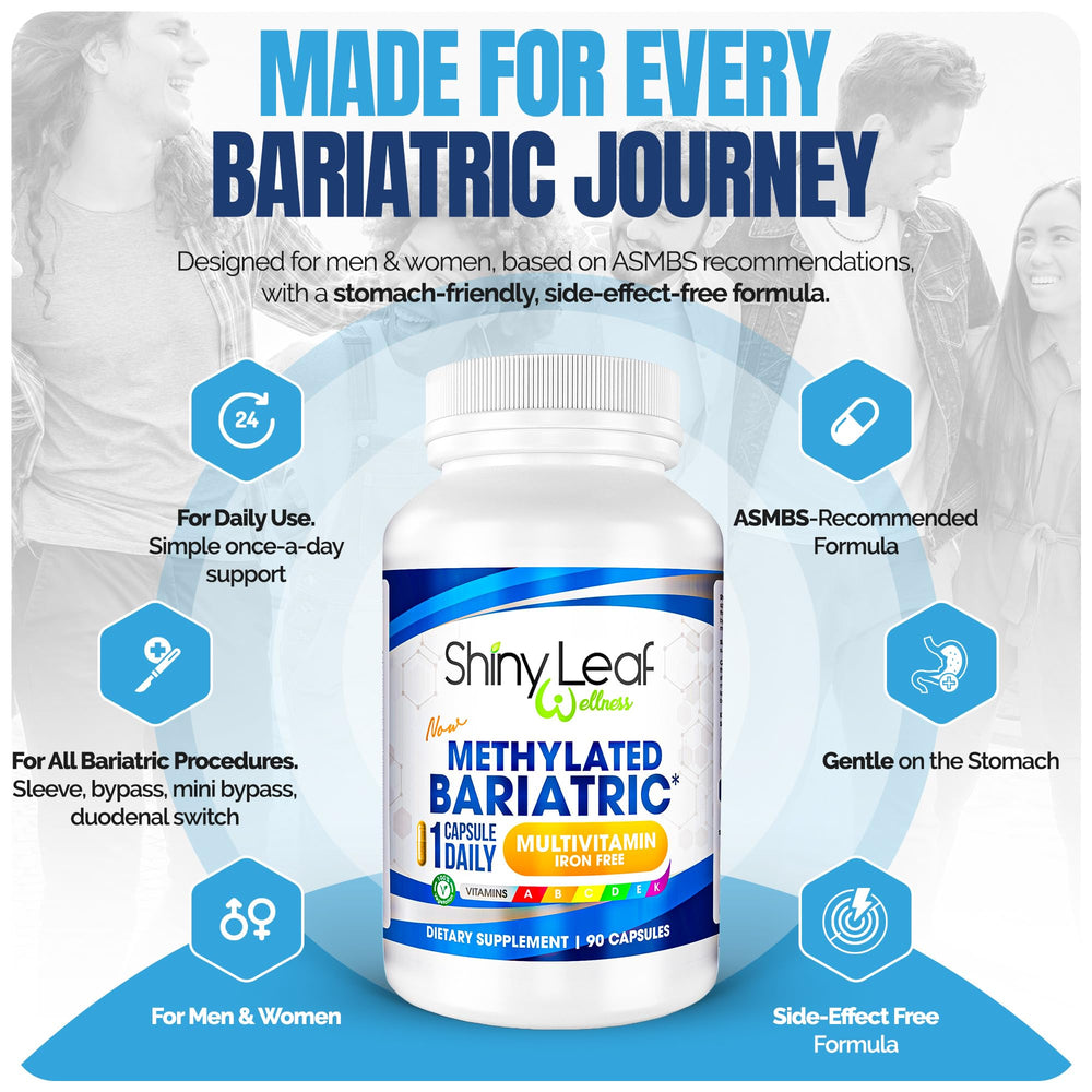 Shiny Leaf iron-free formula capsule designed for easier tolerance after surgery