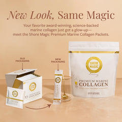 Shore Magic Marine Collagen unflavored scoop demonstrates easy daily dosing.