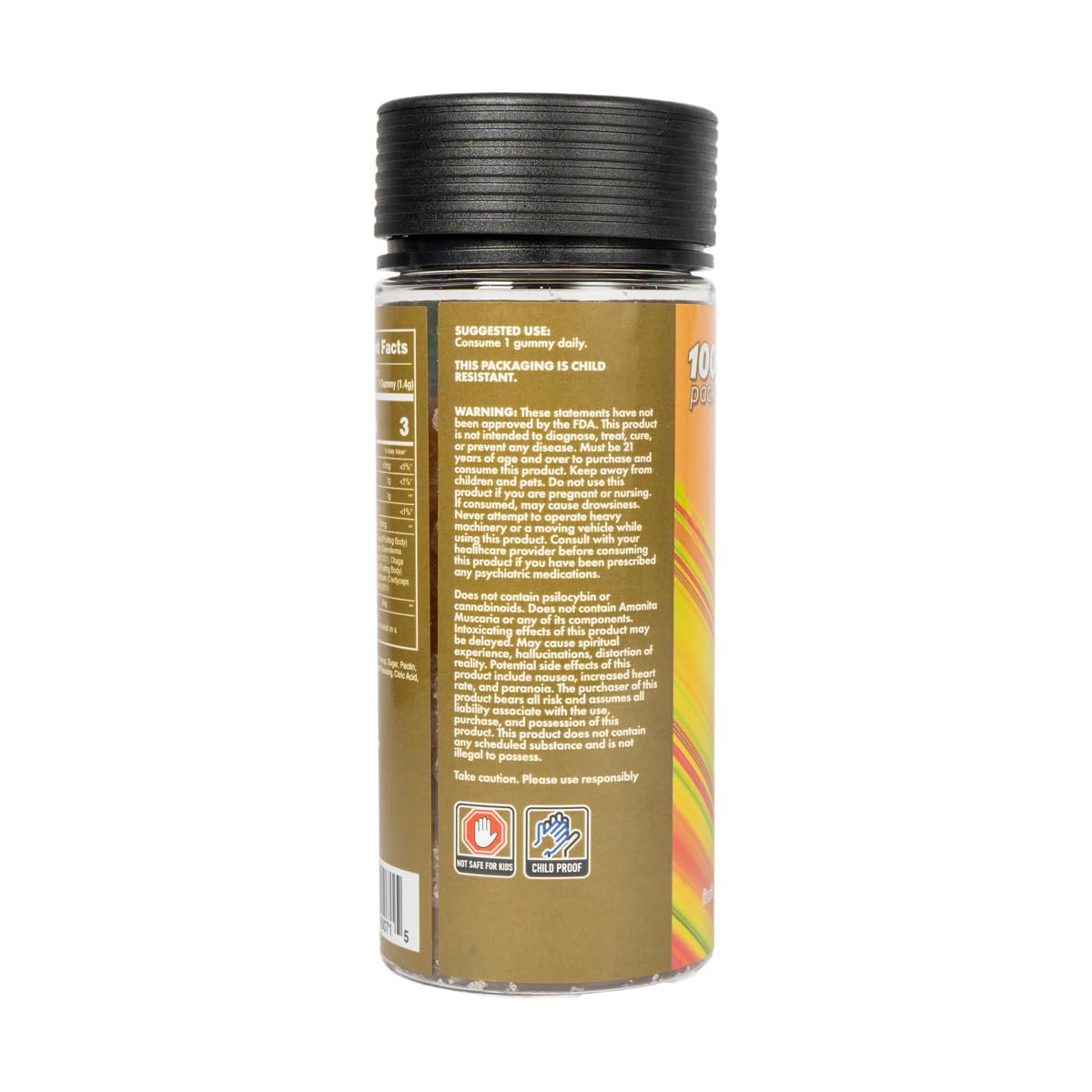 Shrumfuzed Miniz dispensed gummy on hand; convenient daily routine for wellness.
