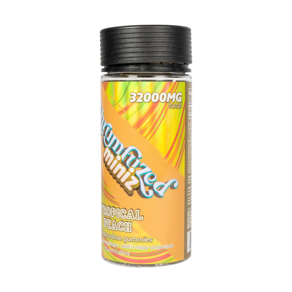 Shrumfuzed Miniz gummy closeup; rich texture hints at quality ingredients.
