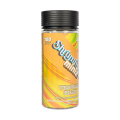 Shrumfuzed Miniz tropical peach gummies pack front; ideal for on-the-go mental clarity.