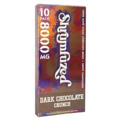 Close-up of Shrumfuzed gummies highlighting dark chocolate crunch