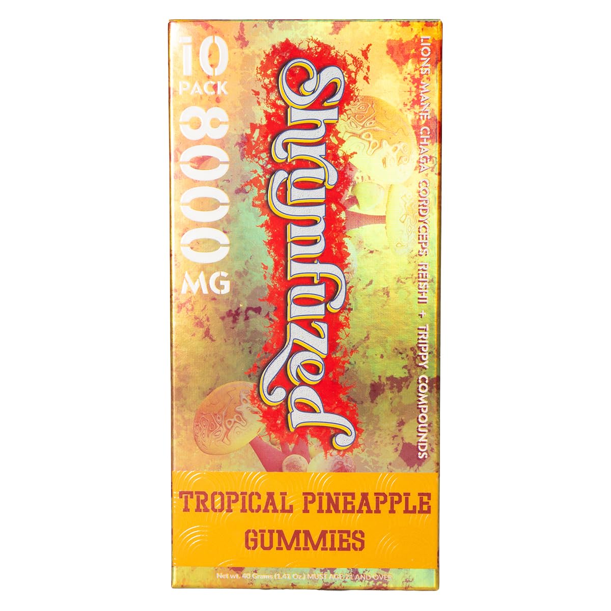 Shrumfuzed Lions Mane gummy bottle for daily focus and wellness.