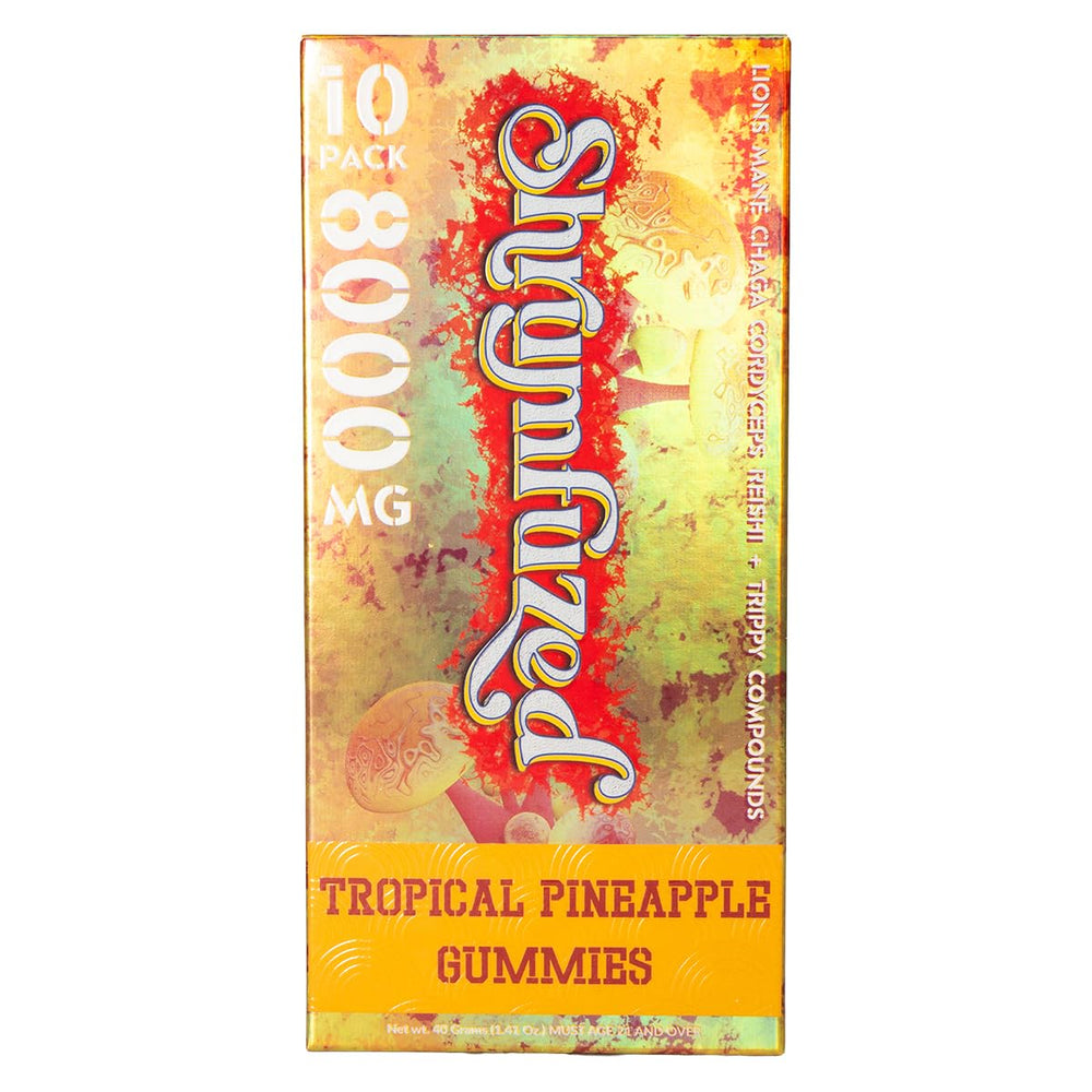 Shrumfuzed Lions Mane gummy bottle for daily focus and wellness.