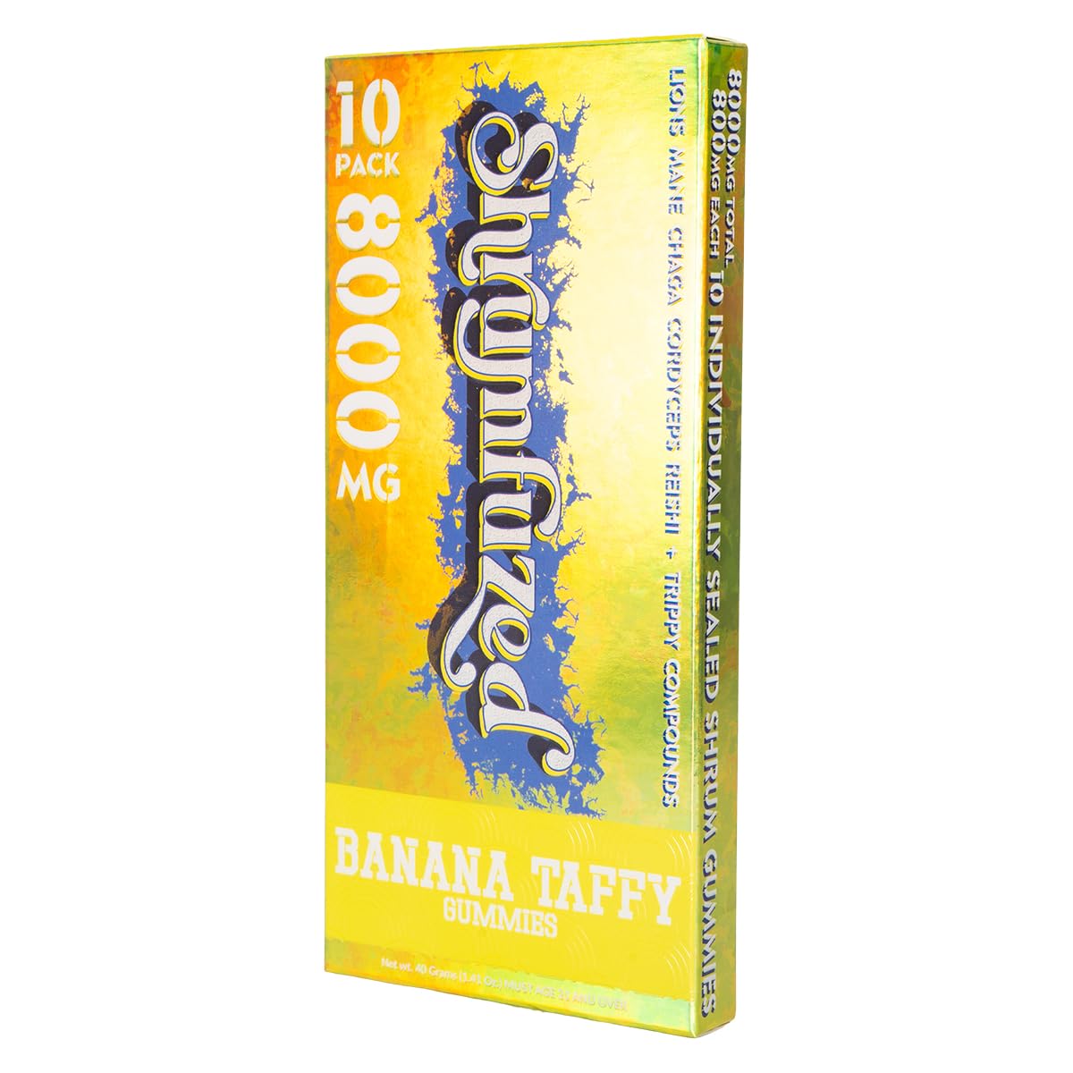 Shrumfuzed nootropic gummy 8000mg tamper-evident packaging emphasizing safety