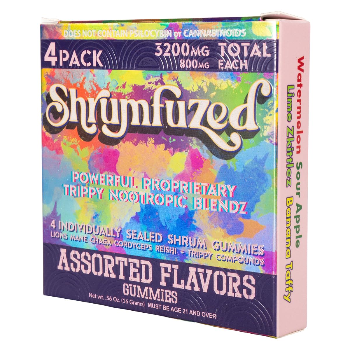 Shrumfuzed gummy packaging emphasizes tamper resistance and safety
