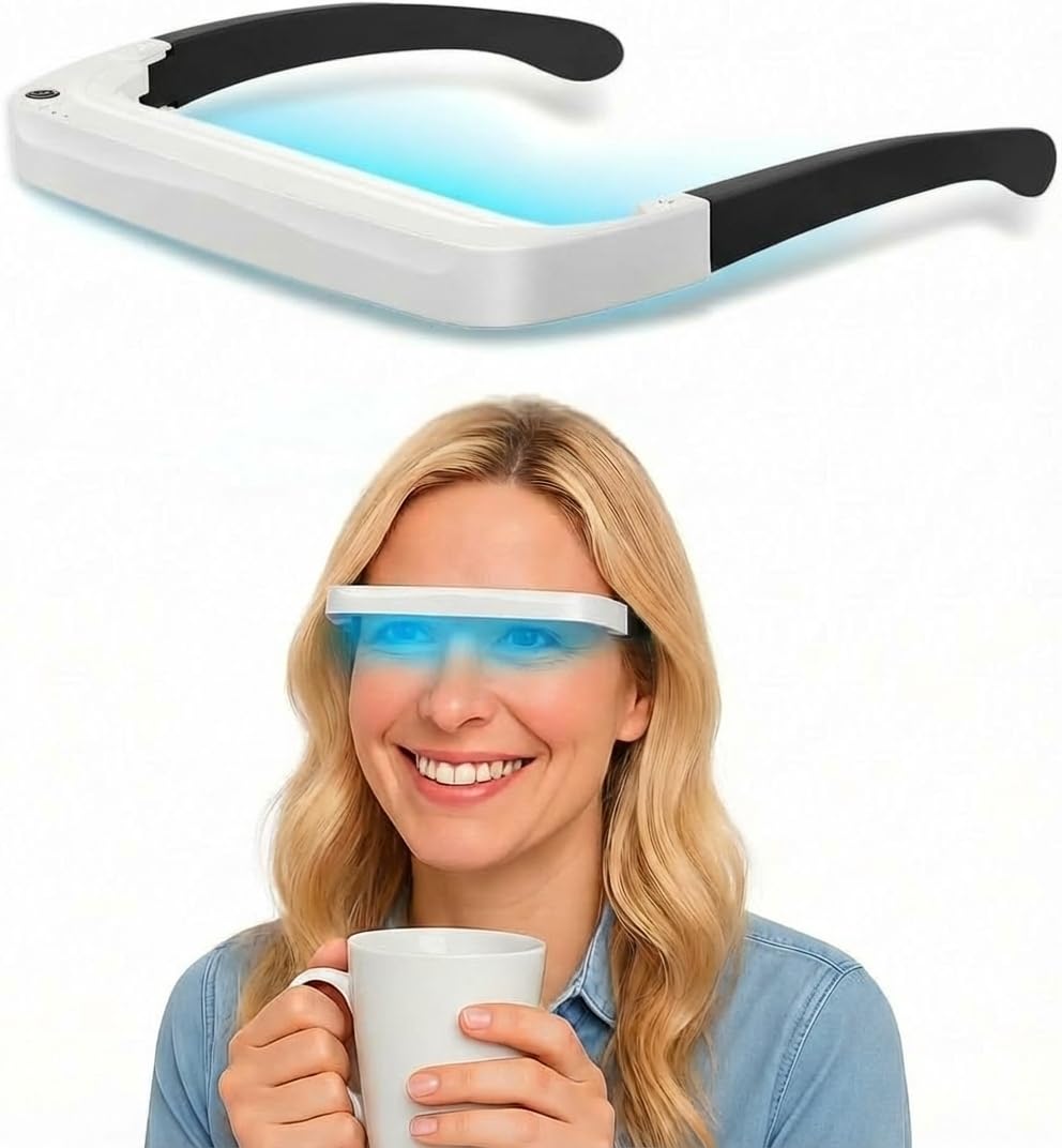 SHUFFLE LIFE Light Therapy Glasses on-the-go for mood boost and energy