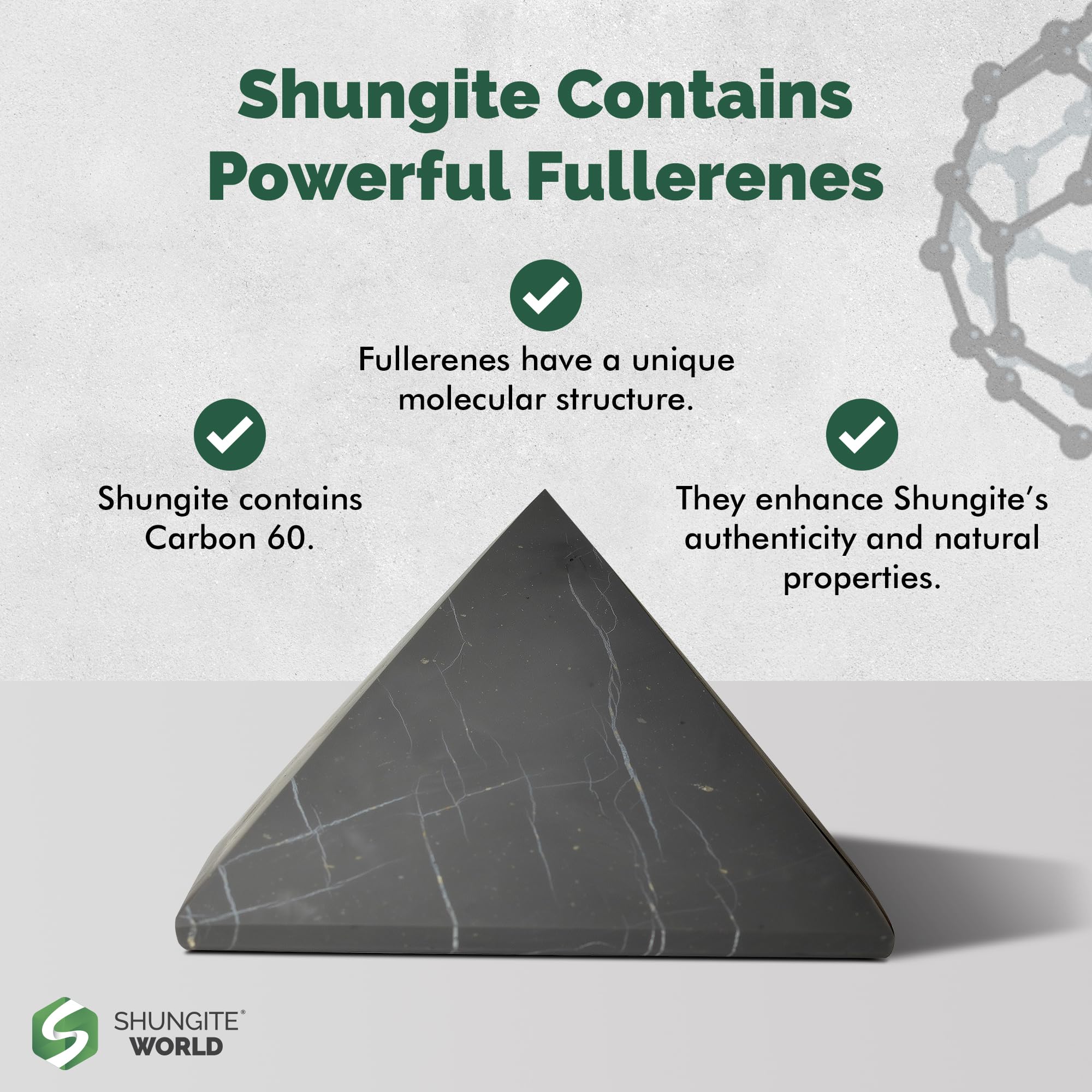 Shungite World pyramid beside router for energy balancing around wifi