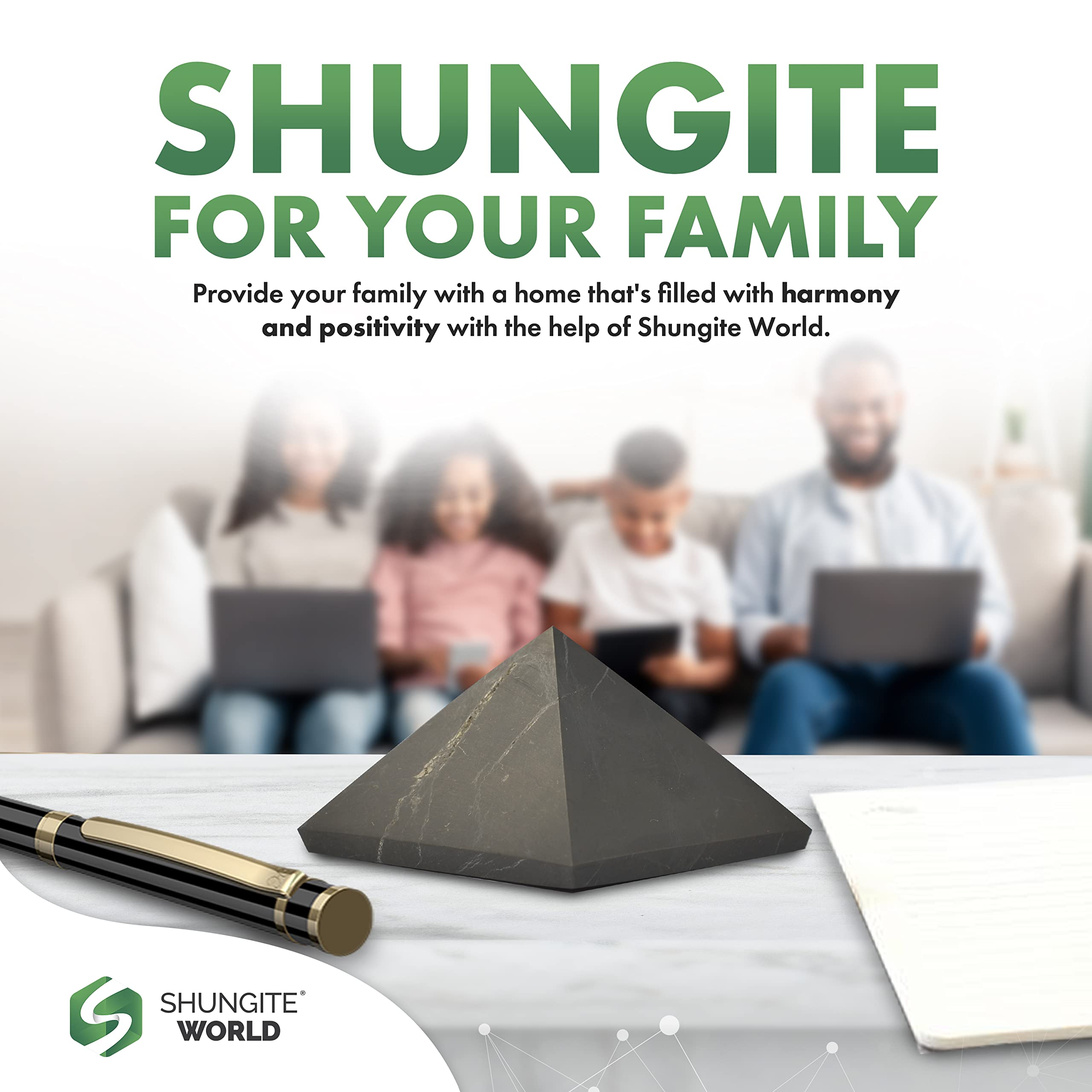 Shungite World pyramids provide a tactile natural feel and room accent