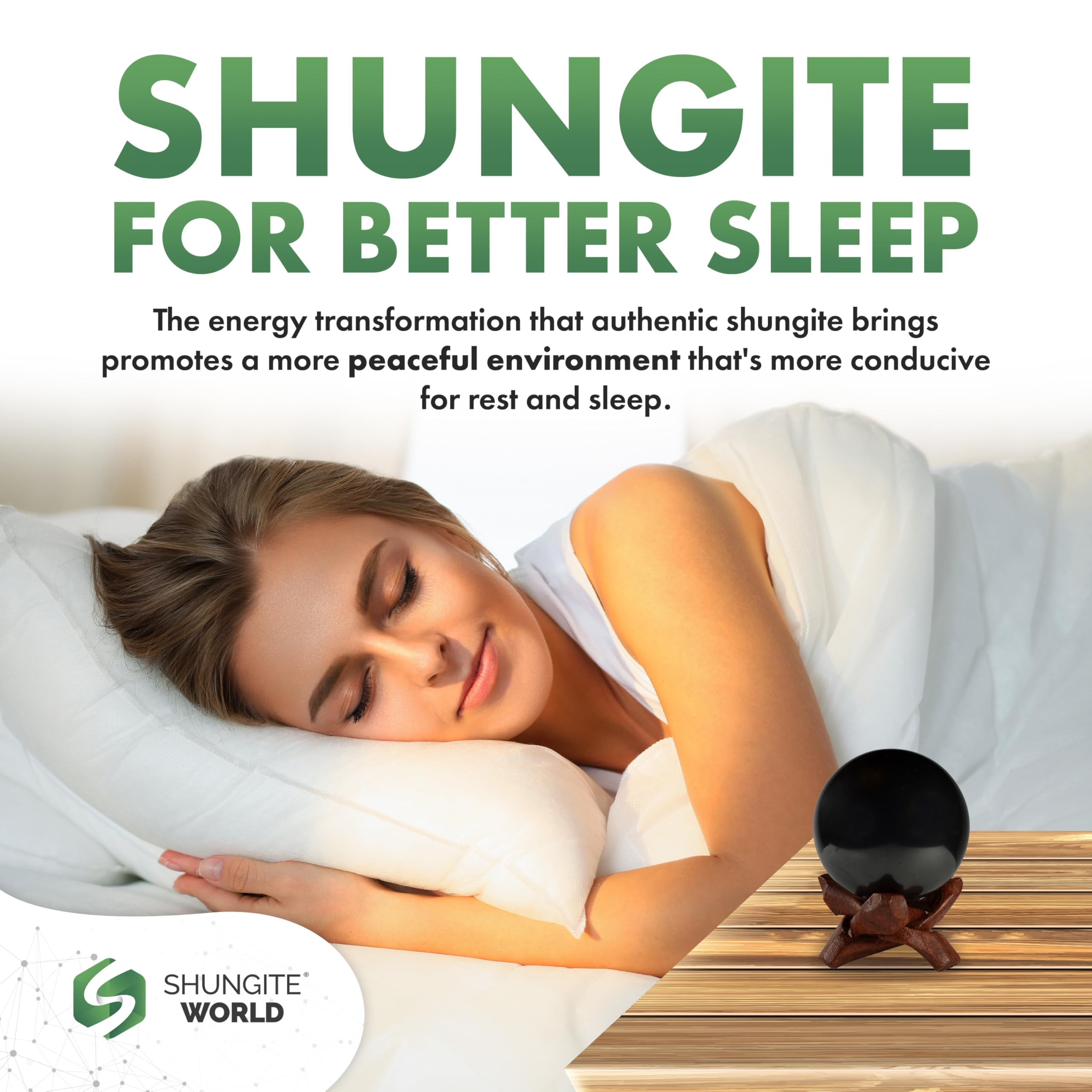 Shungite World sphere placed near electronics to balance energy