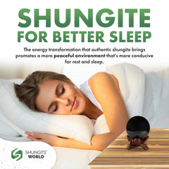 Shungite World sphere placed near electronics to balance energy