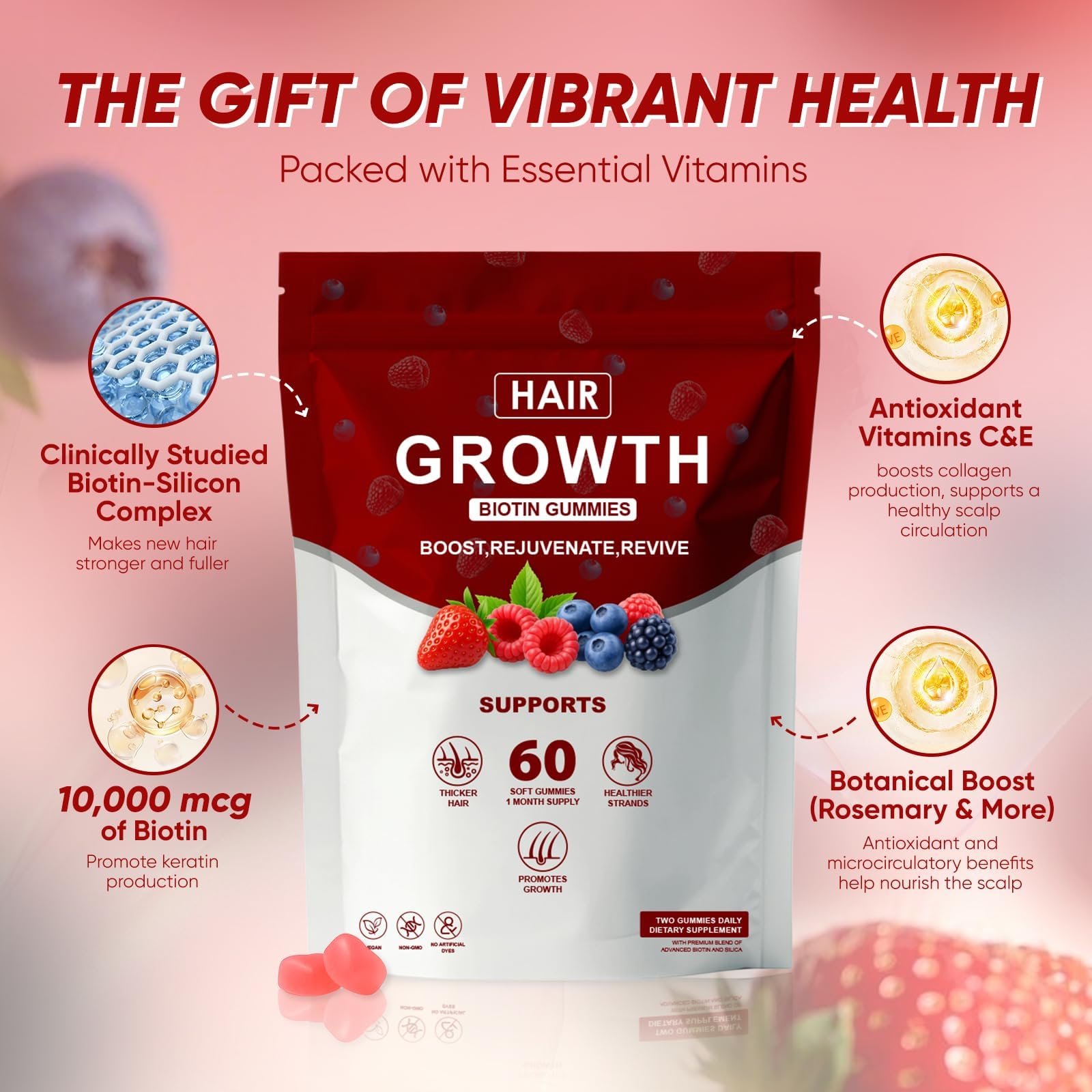 Shwfhi Packaging close-up, non-GMO formula and clean ingredients.