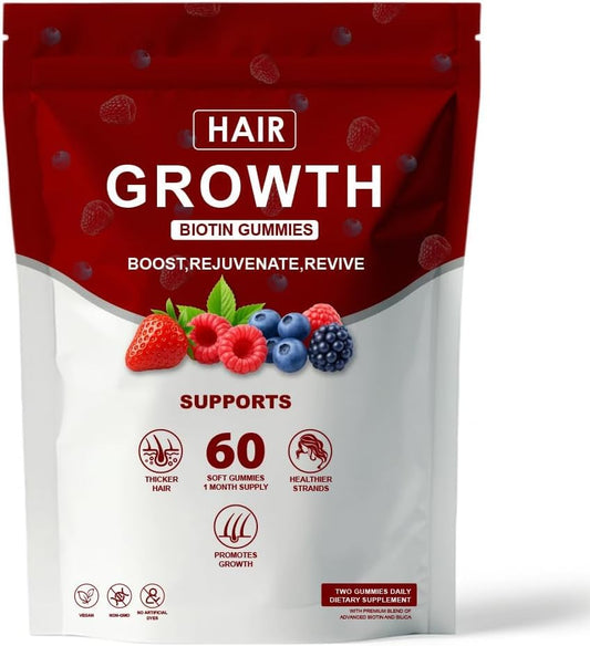 Shwfhi Hair Growth Gummies bottle on a vanity may support hair strength.