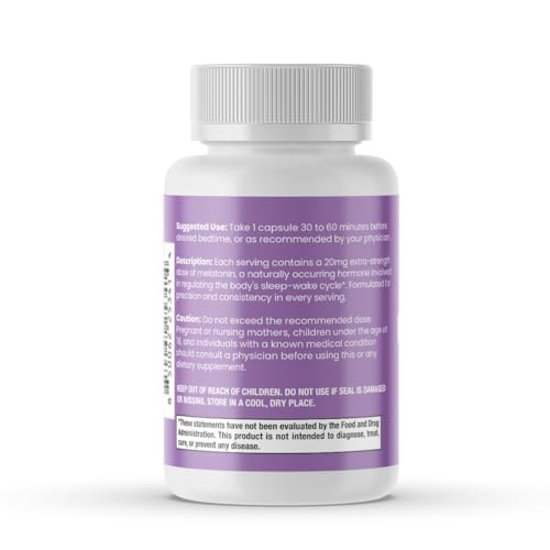 Sierra Life Sciences US-made melatonin bottle on nightstand beside an alarm clock