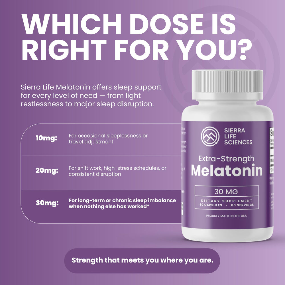 SIERRA LIFE SCIENCES melatonin made in USA in a cGMP facility.