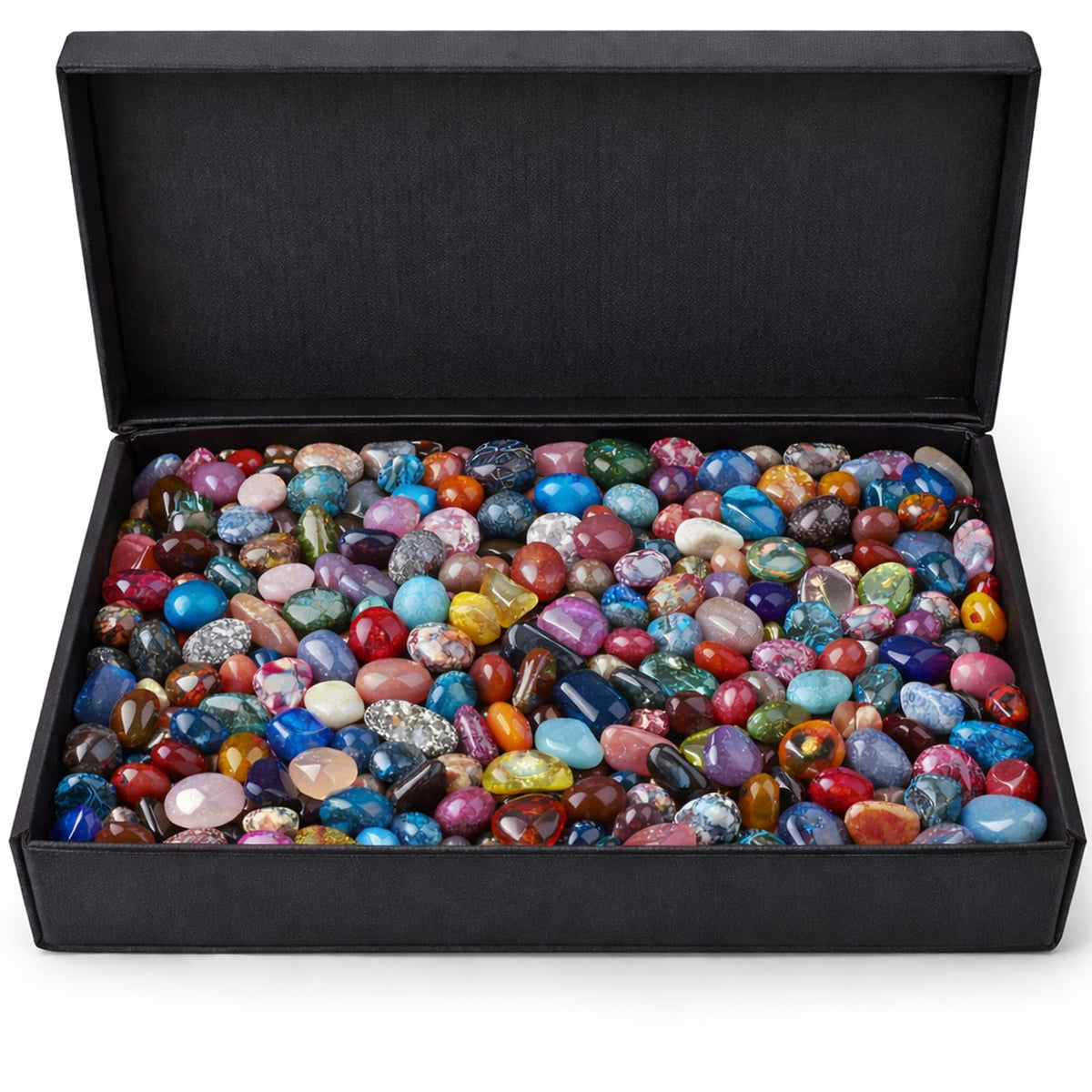 SigMntun 36-variety crystal assortment in pouches for meditation and chakra work.
