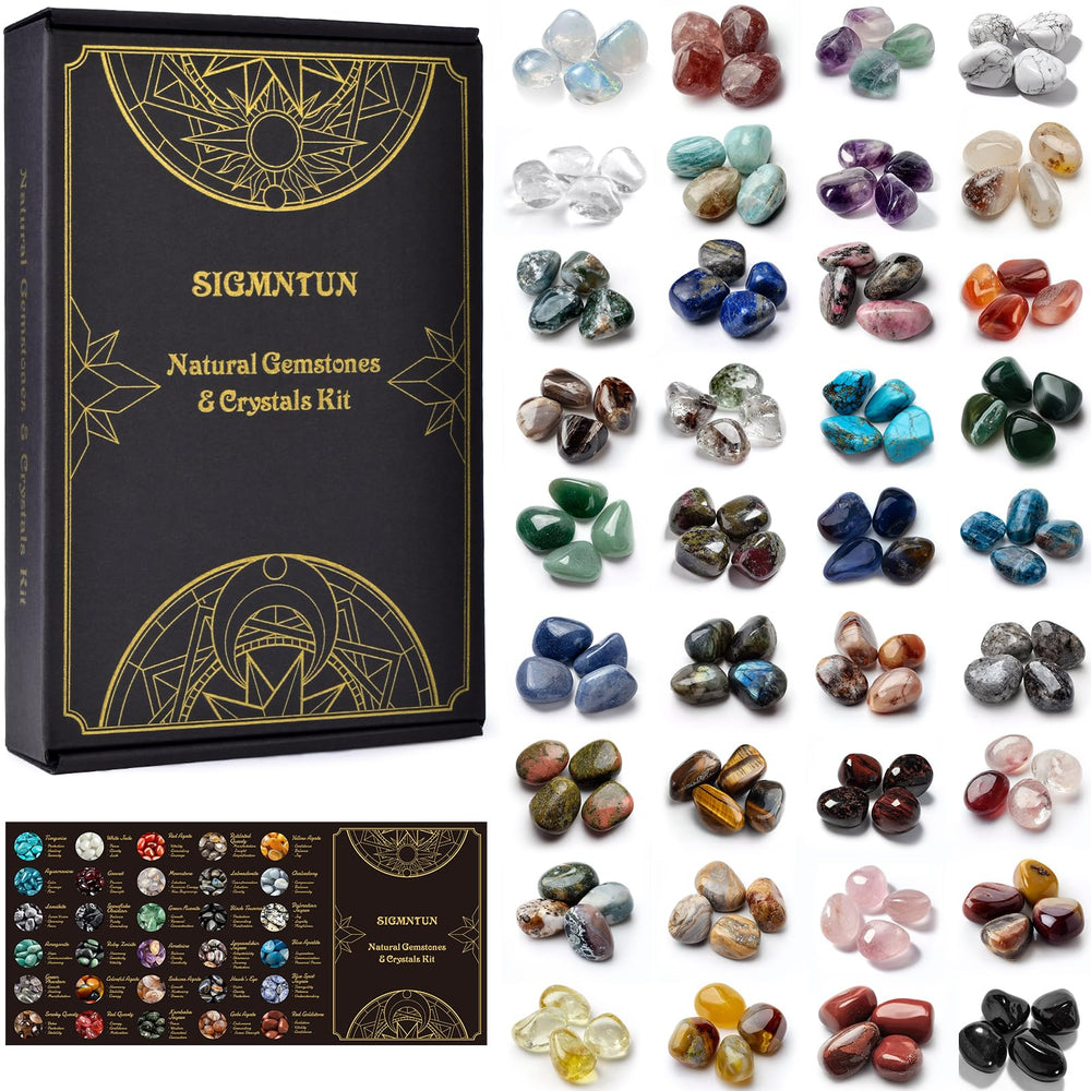 SigMntun 36-varieties stones bulk set for meditation and chakra balancing.