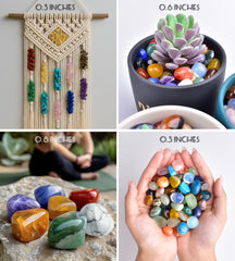 SigMntun crystal assortment showcased in assorted sizes for variety and creativity.