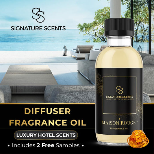 Signature Scents Maison Rouge diffuser oil pour delivering hotel-grade fragrance.