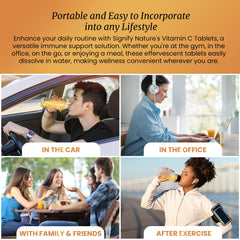 Signify Nature Vitamin C 1000mg fizzy water mix for on-the-go hydration.