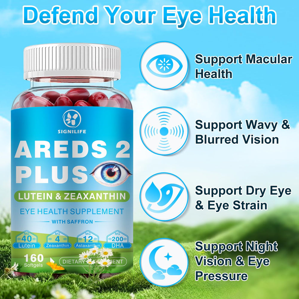 SIGNILIFE eye-strain-relief capsules in use context implying improved comfort after reading.