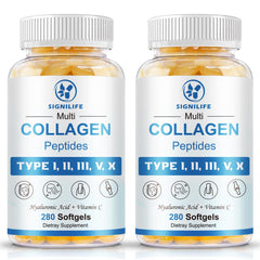 SIGNILIFE multi-collagen softgels bottle supports daily beauty from within