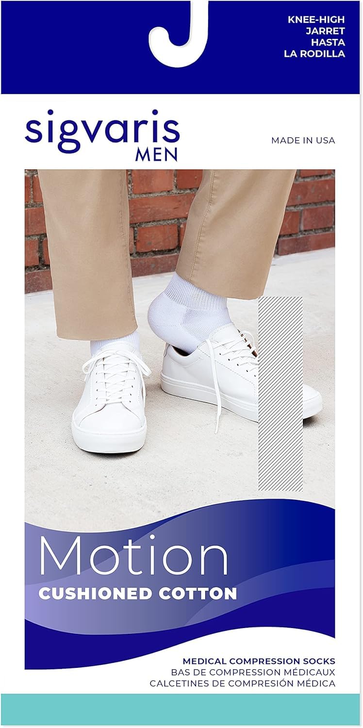 Sigvaris Motion Cushioned Cotton 360 versatile for daily activities and work.