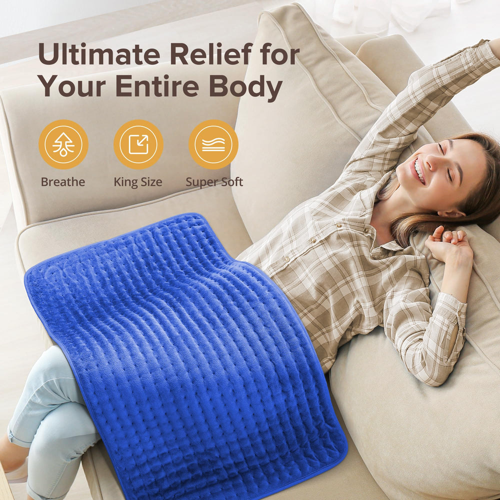 Siinsay heating pad large 33x17-inch layout for back and shoulders.