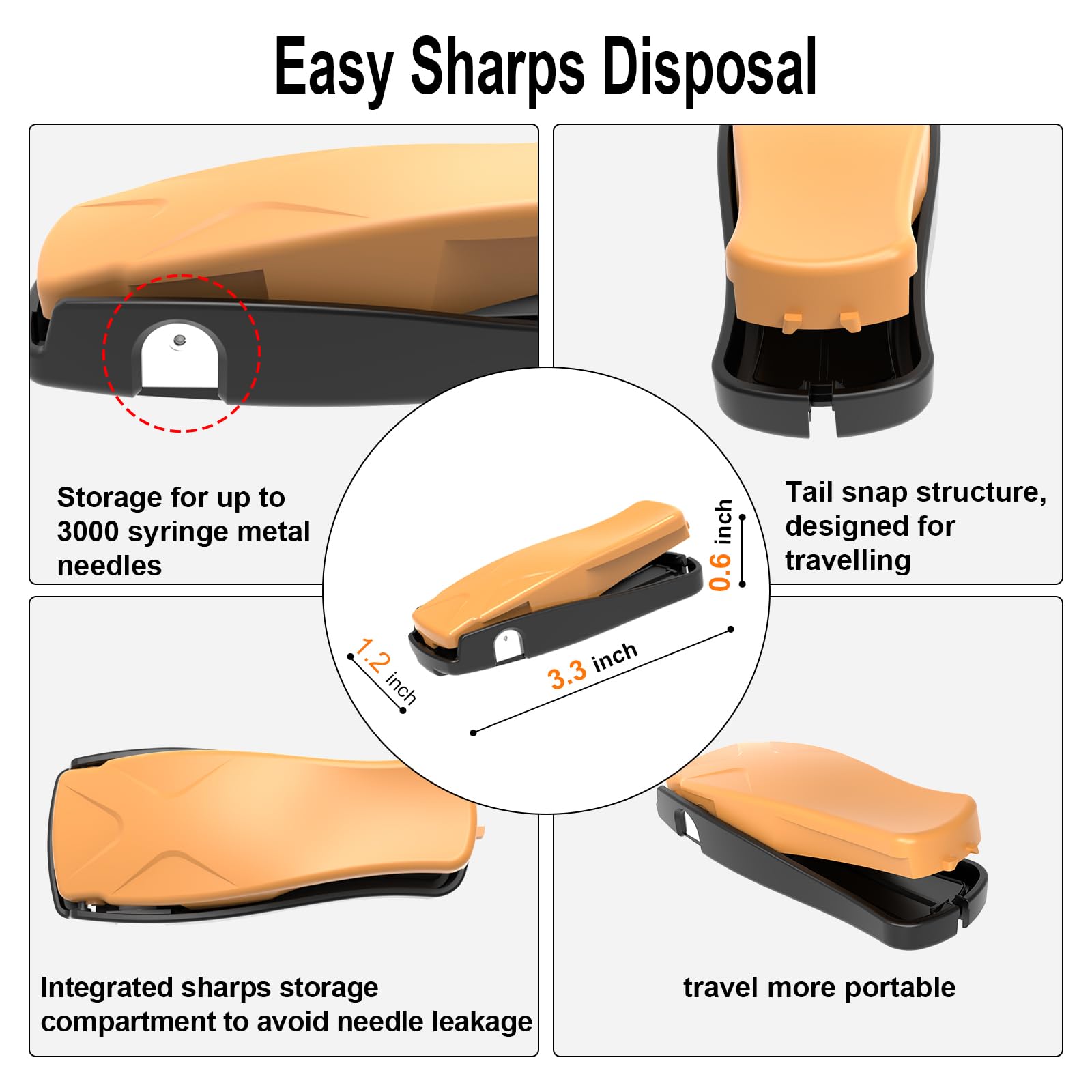 Sijidou lever-action needle clipper in hand for clipping