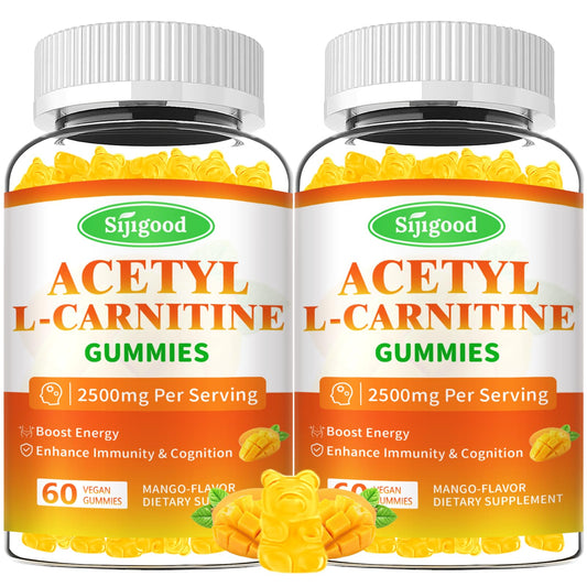 Sijigood Acetyl L-Carnitine Gummies 2-pack front view showing convenient energy on the go