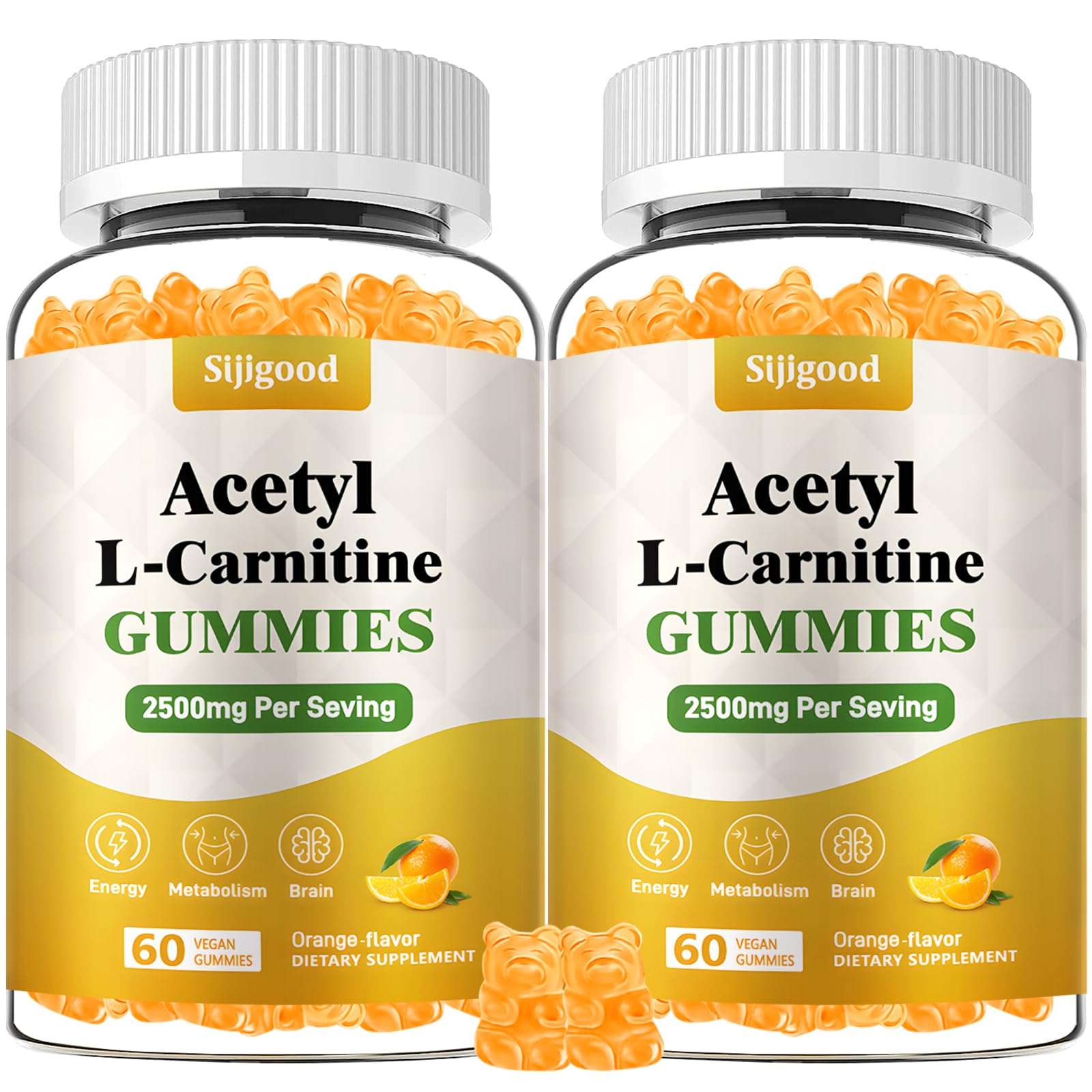 Sijigood acetyl L-carnitine gummies bottle for convenient energy support.