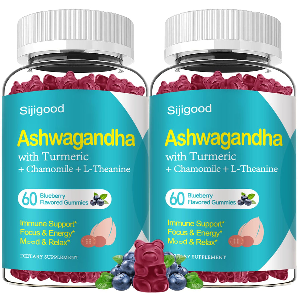 Sijigood Ashwagandha Gummies blueberry bottle for relaxation and mood support