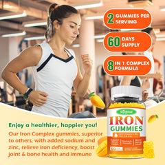 Sijigood iron gummies packaging view shows mango flavor banner.